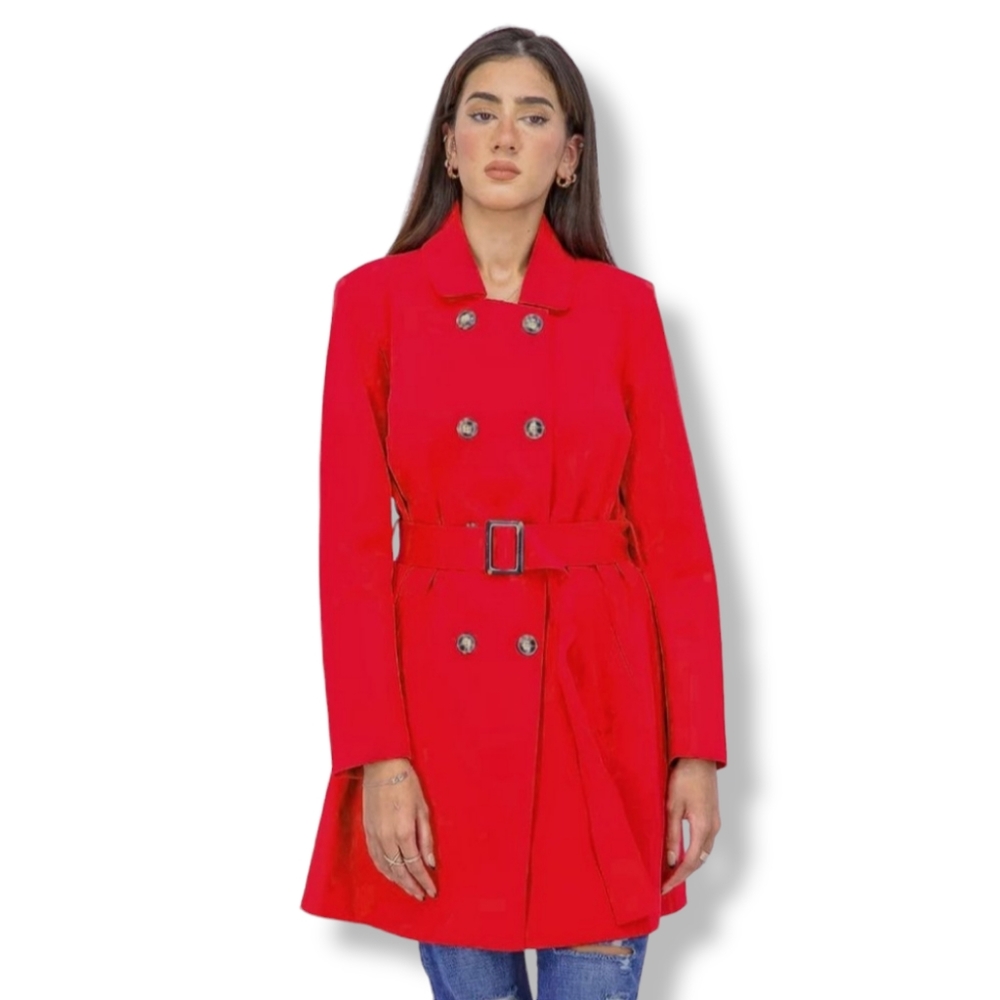 NWOT 41 Hawthorn Crue Belted Trench Coat - Picture 2 of 7